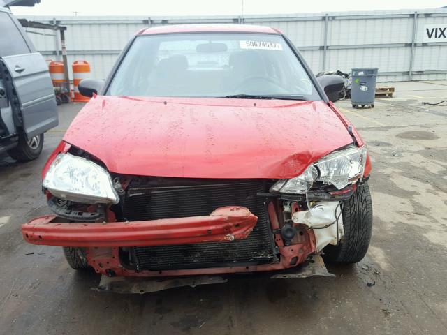 1HGES16485L009469 - 2005 HONDA CIVIC DX RED photo 9