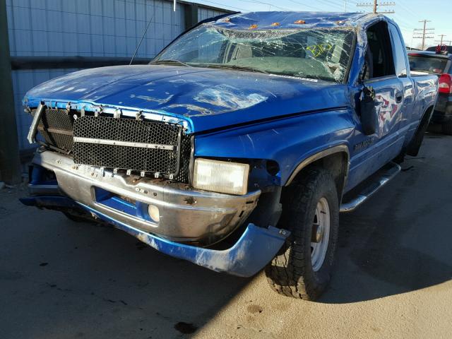 3B7HF13Z1WG159616 - 1998 DODGE RAM 1500 BLUE photo 2