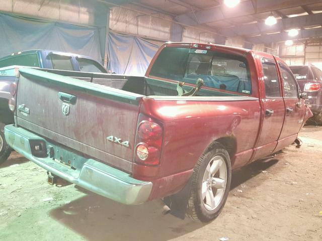 1D7HU18208S548797 - 2008 DODGE RAM 1500 S RED photo 4