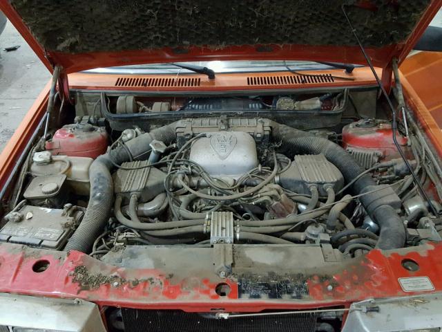 ZAMAL1107FB313829 - 1985 MASERATI BITURBO ORANGE photo 7