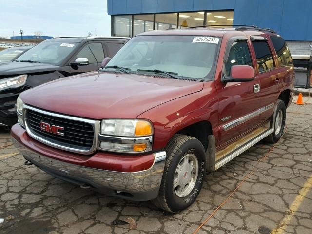 1GKEK13Z72R159438 - 2002 GMC YUKON BURGUNDY photo 2