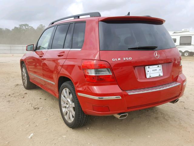 WDCGG5GB0BF568774 - 2011 MERCEDES-BENZ GLK 350 RED photo 3