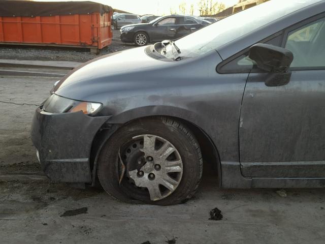 2HGFA1F38AH562774 - 2010 HONDA CIVIC VP GRAY photo 9