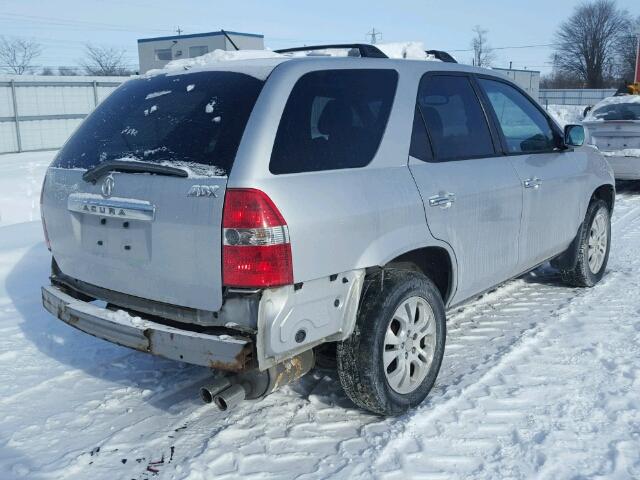 2HNYD18643H000941 - 2003 ACURA MDX TOURIN SILVER photo 4