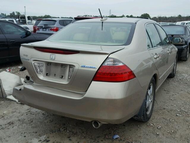 JHMCN36556C004053 - 2006 HONDA ACCORD HYB BEIGE photo 4