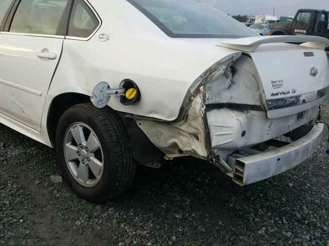 2G1WT57K391145419 - 2009 CHEVROLET IMPALA 1LT WHITE photo 9