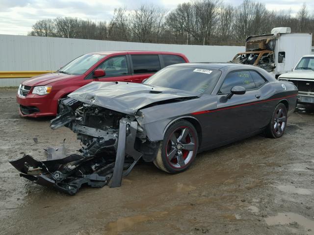 2C3CDYBT2EH111809 - 2014 DODGE CHALLENGER GRAY photo 2