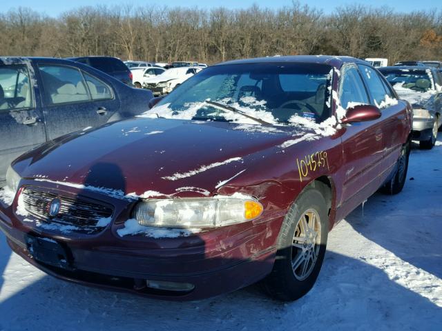 2G4WB52K711261627 - 2001 BUICK REGAL LS BURGUNDY photo 2