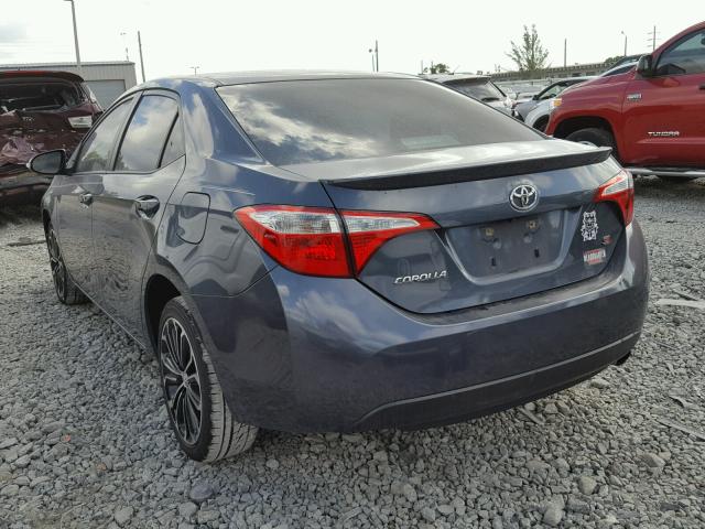 2T1BURHE5EC134985 - 2014 TOYOTA COROLLA L GRAY photo 3