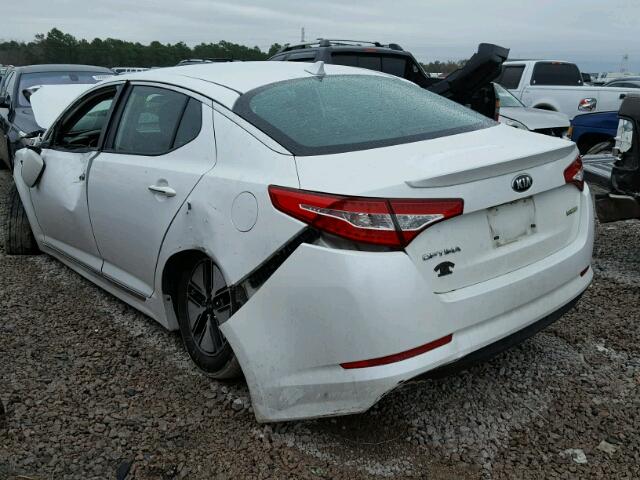 KNAGM4AD6D5060530 - 2013 KIA OPTIMA HYB WHITE photo 3