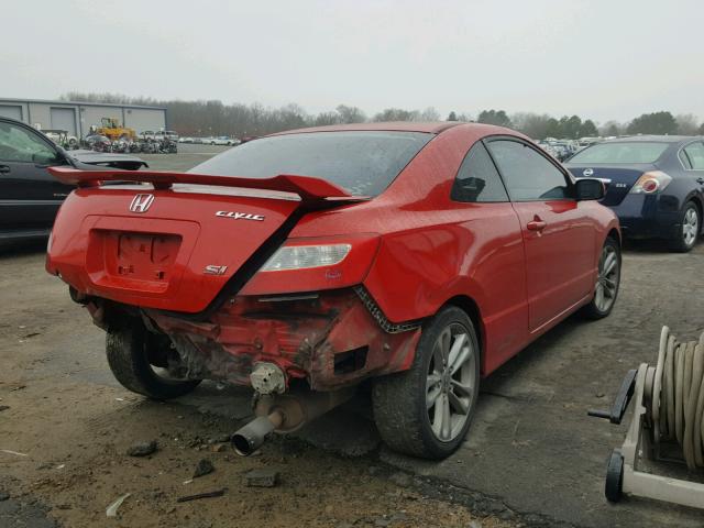 2HGFG215X7H708713 - 2007 HONDA CIVIC SI RED photo 4