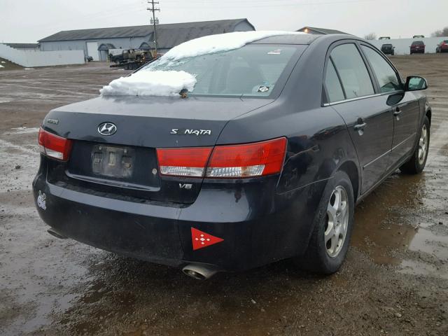 5NPEU46F67H159874 - 2007 HYUNDAI SONATA SE BLACK photo 4