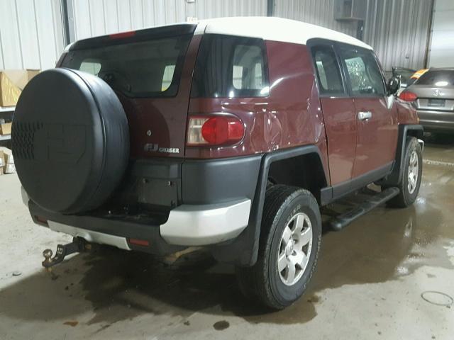 JTEBU11F58K024344 - 2008 TOYOTA FJ CRUISER RED photo 4