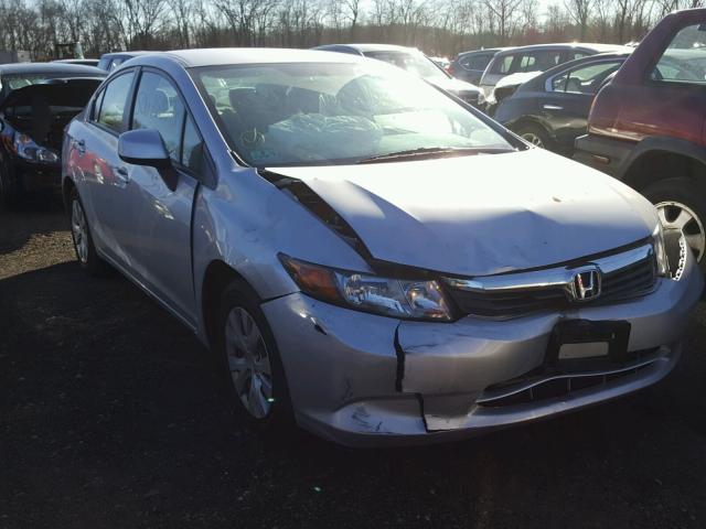 2HGFB2F5XCH610458 - 2012 HONDA CIVIC LX SILVER photo 1