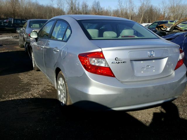 2HGFB2F5XCH610458 - 2012 HONDA CIVIC LX SILVER photo 3