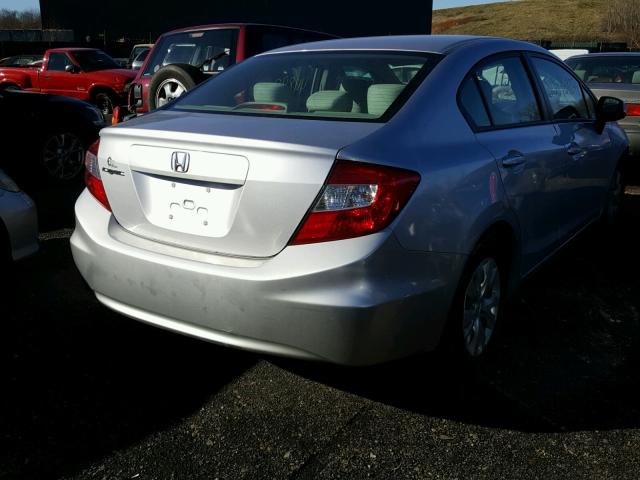 2HGFB2F5XCH610458 - 2012 HONDA CIVIC LX SILVER photo 4