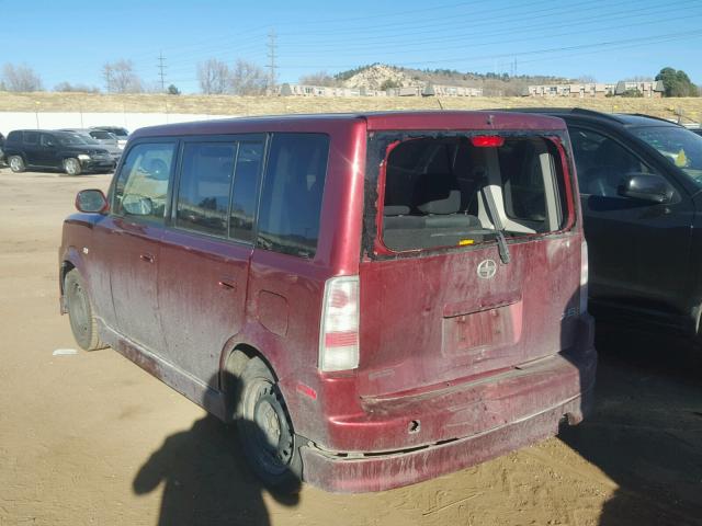 JTLKT324164104634 - 2006 TOYOTA SCION XB RED photo 3