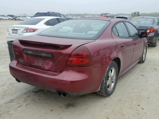 2G2WS522251197320 - 2005 PONTIAC GRAND PRIX BURGUNDY photo 4