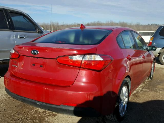 KNAFX4A66G5597584 - 2016 KIA FORTE LX RED photo 4