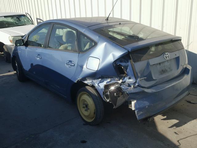 JTDKB20U497875488 - 2009 TOYOTA PRIUS BLUE photo 3