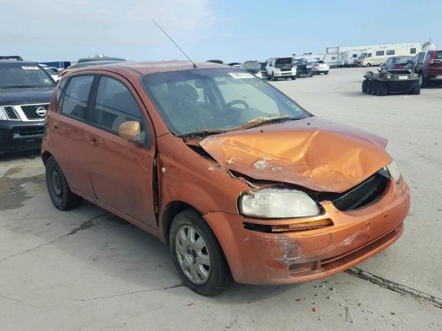 KL1TD62665B441494 - 2005 CHEVROLET AVEO BASE ORANGE photo 1