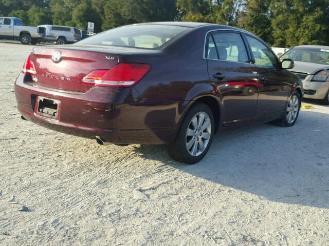 4T1BK36B87U228422 - 2007 TOYOTA AVALON XL BURGUNDY photo 4