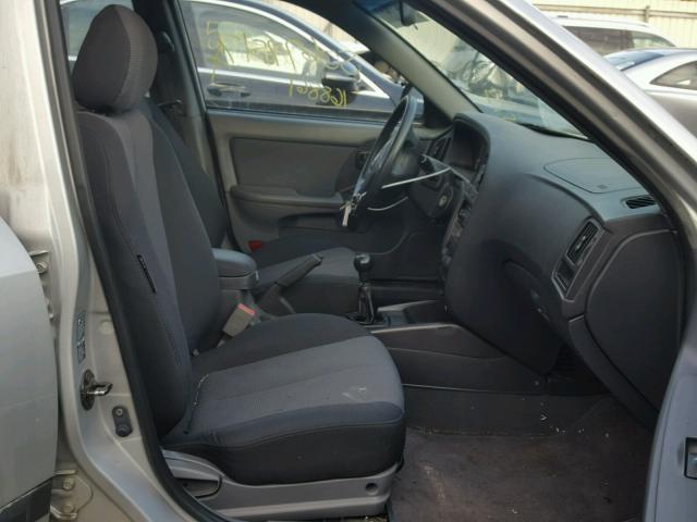 KMHDN56D05U170932 - 2005 HYUNDAI ELANTRA GL SILVER photo 5