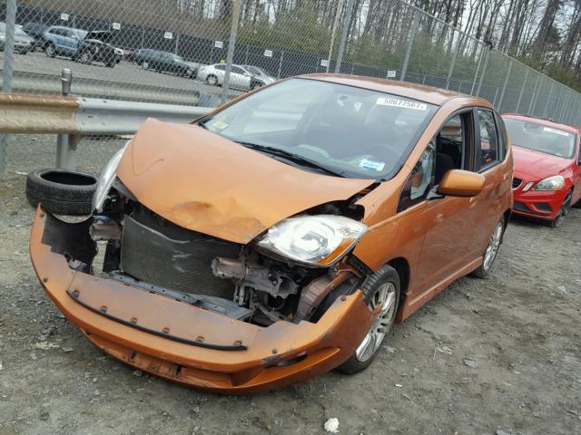 JHMGE8H48AC019917 - 2010 HONDA FIT SPORT ORANGE photo 2