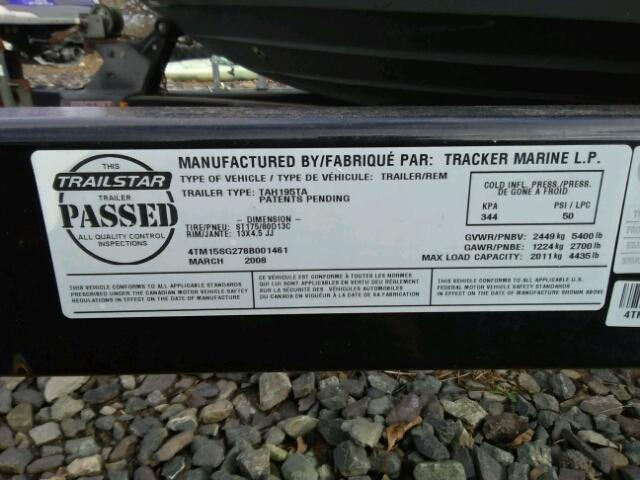 4TM15SG278B001461 - 2008 TRAIL KING TRAILER BLACK photo 10