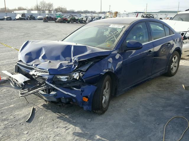 1G1PF5SC5C7120575 - 2012 CHEVROLET CRUZE LT BLUE photo 2