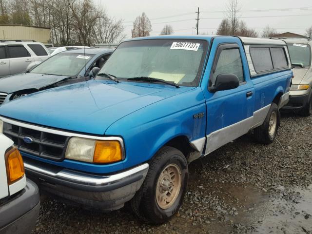 1FTCR10U5PPA61504 - 1993 FORD RANGER BLUE photo 2