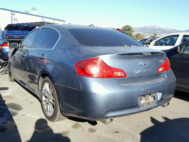 JNKBV61E38M203412 - 2008 INFINITI G35 BLUE photo 3