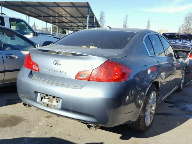 JNKBV61E38M203412 - 2008 INFINITI G35 BLUE photo 4