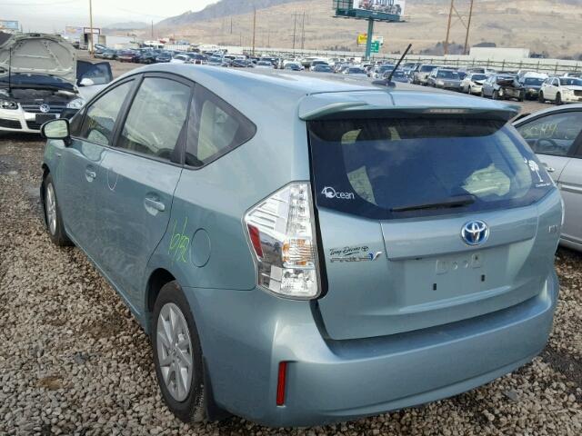 JTDZN3EU0D3208258 - 2013 TOYOTA PRIUS V TEAL photo 3