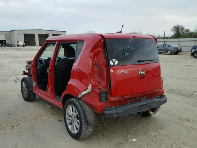 KNDJT2A57D7613148 - 2013 KIA SOUL RED photo 3