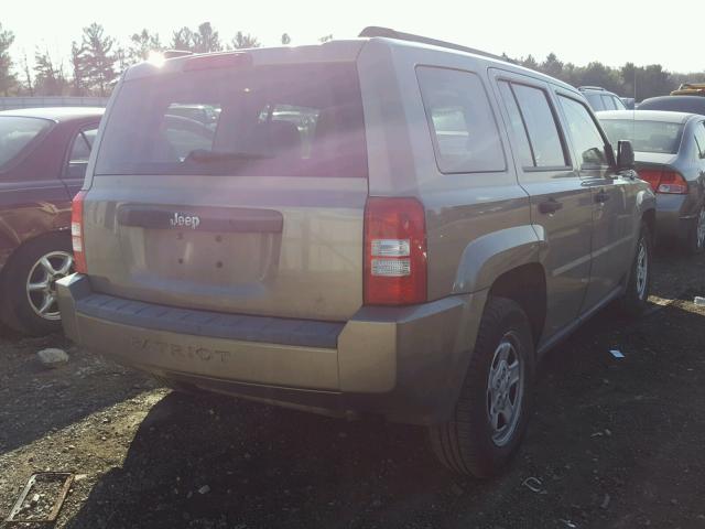 1J8FT28W48D647911 - 2008 JEEP PATRIOT SP BEIGE photo 4