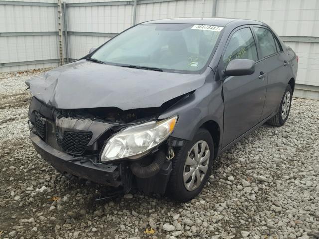 2T1BU4EE4AC406623 - 2010 TOYOTA COROLLA BA GRAY photo 2