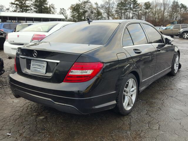 WDDGF4HBXDR291303 - 2013 MERCEDES-BENZ C 250 BLACK photo 4