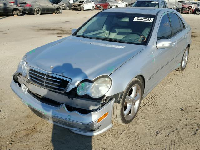 WDBRF52H26E022422 - 2006 MERCEDES-BENZ C GENERATI SILVER photo 2