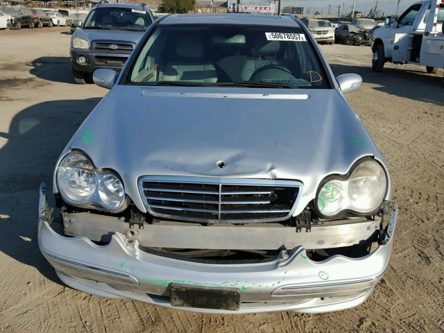 WDBRF52H26E022422 - 2006 MERCEDES-BENZ C GENERATI SILVER photo 9