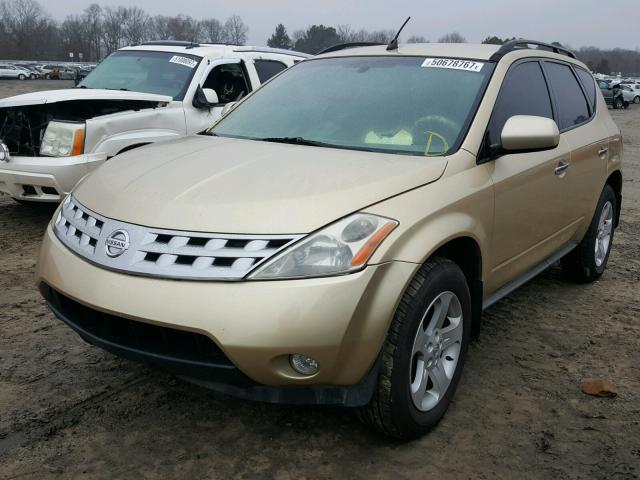 JN8AZ08W03W212194 - 2003 NISSAN MURANO SL GOLD photo 2