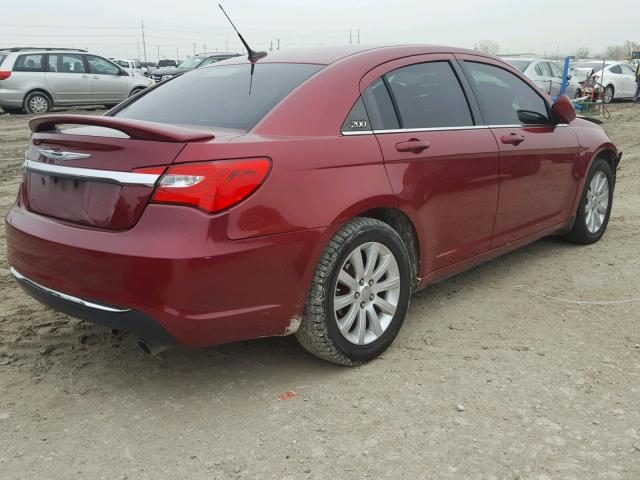 1C3BC1FG2BN511469 - 2011 CHRYSLER 200 TOURIN MAROON photo 4