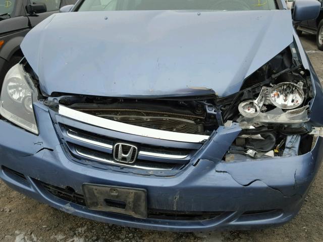 5FNRL384X5B072825 - 2005 HONDA ODYSSEY EX BLUE photo 9