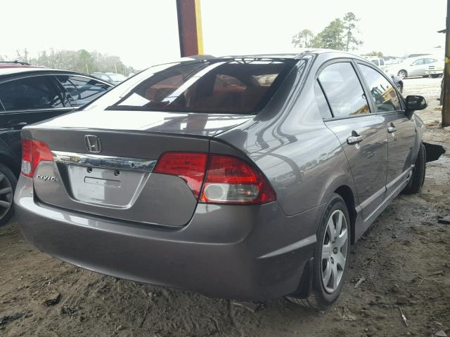 1HGFA16569L025675 - 2009 HONDA CIVIC LX GRAY photo 4