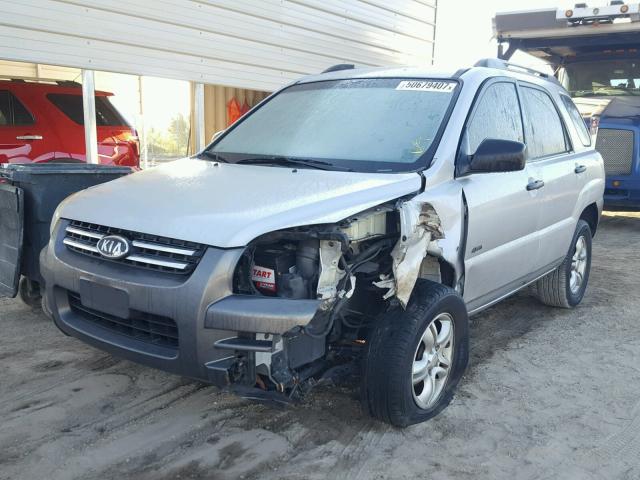 KNDJE723687484197 - 2008 KIA SPORTAGE E SILVER photo 2