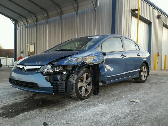 1HGFA16818L085761 - 2008 HONDA CIVIC EX BLUE photo 2