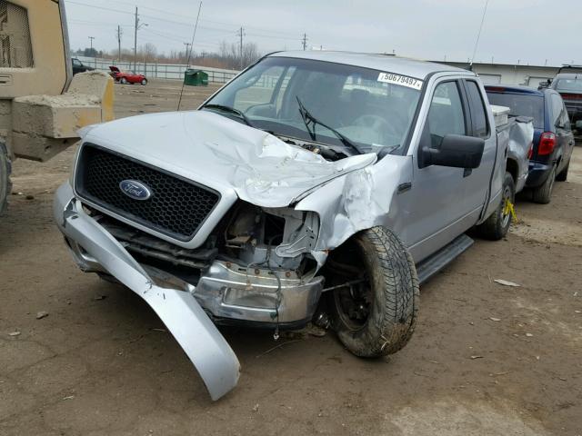 1FTPX145X5FA20511 - 2005 FORD F150 SILVER photo 2