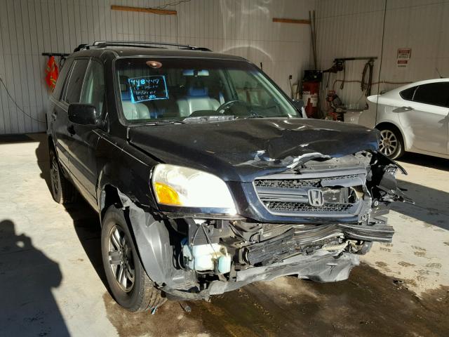 2HKYF18665H516356 - 2005 HONDA PILOT EXL BLACK photo 1