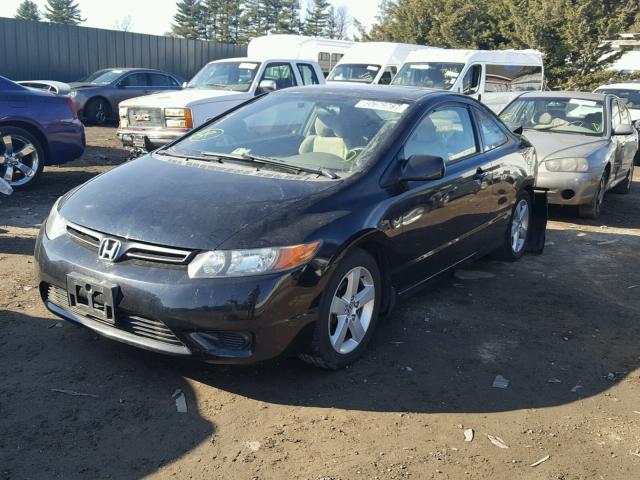 2HGFG11896H524270 - 2006 HONDA CIVIC EX BLACK photo 2