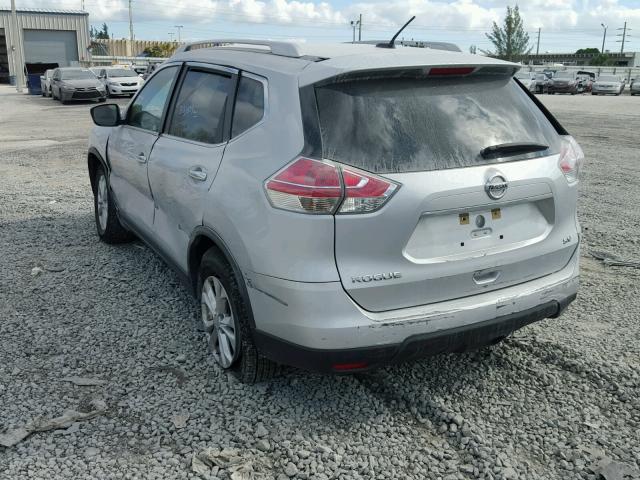 KNMAT2MT0GP712571 - 2016 NISSAN ROGUE S SILVER photo 3